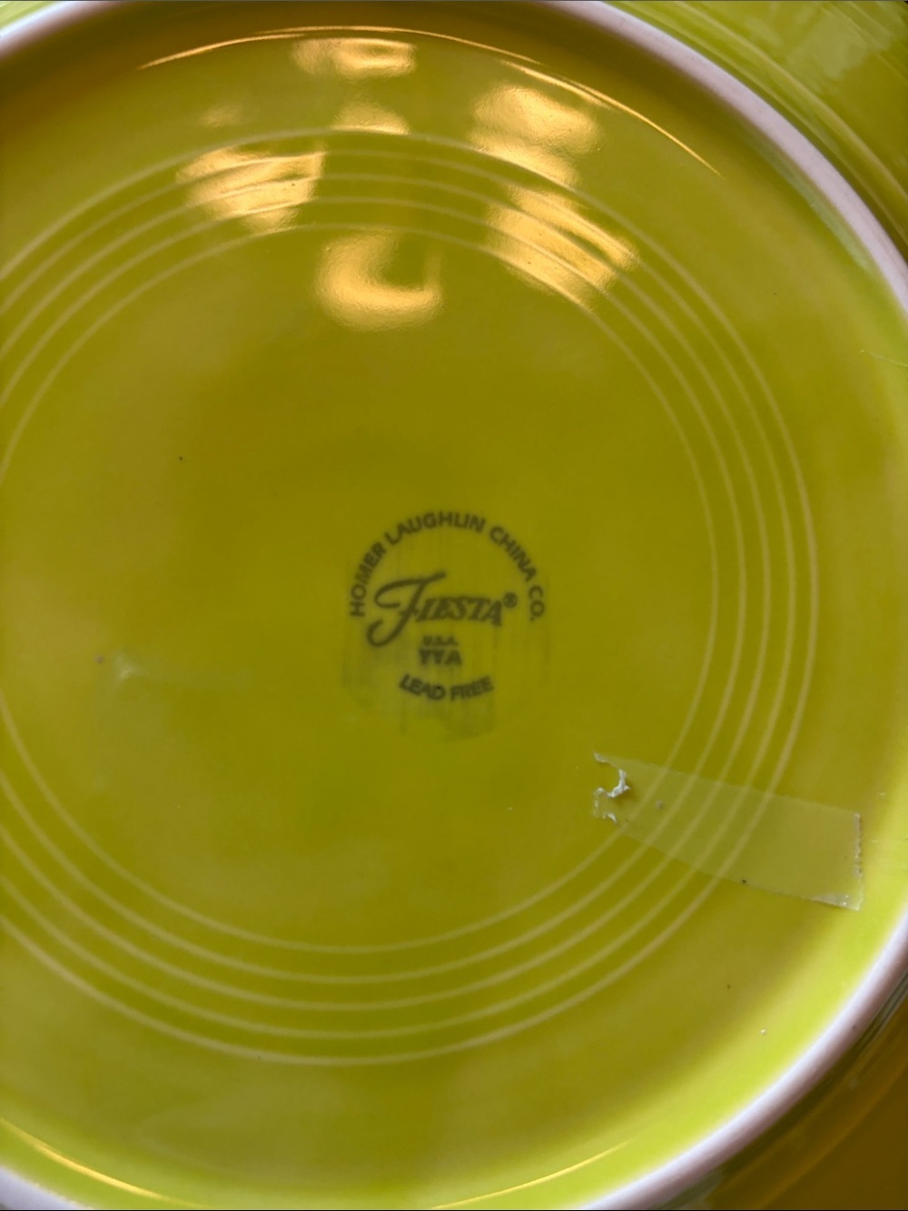 Fiesta Homer Laughlin lime green 11” square dinner plate - Picture 2 of 3